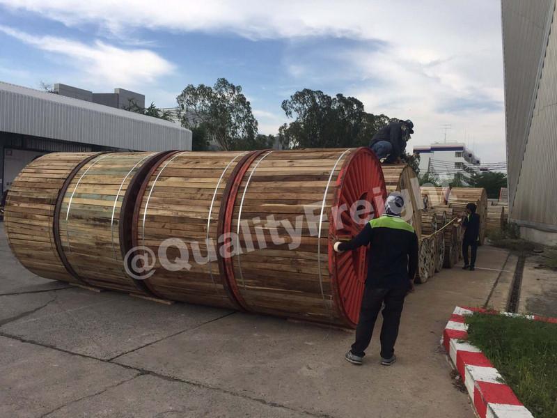ขนส่งFumigation ล้อสายไฟ ในโรงงานลูกค้า ขายในประเทศ